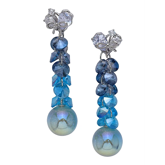AGP PARIS Womens Beaded Globe Drop Earrings