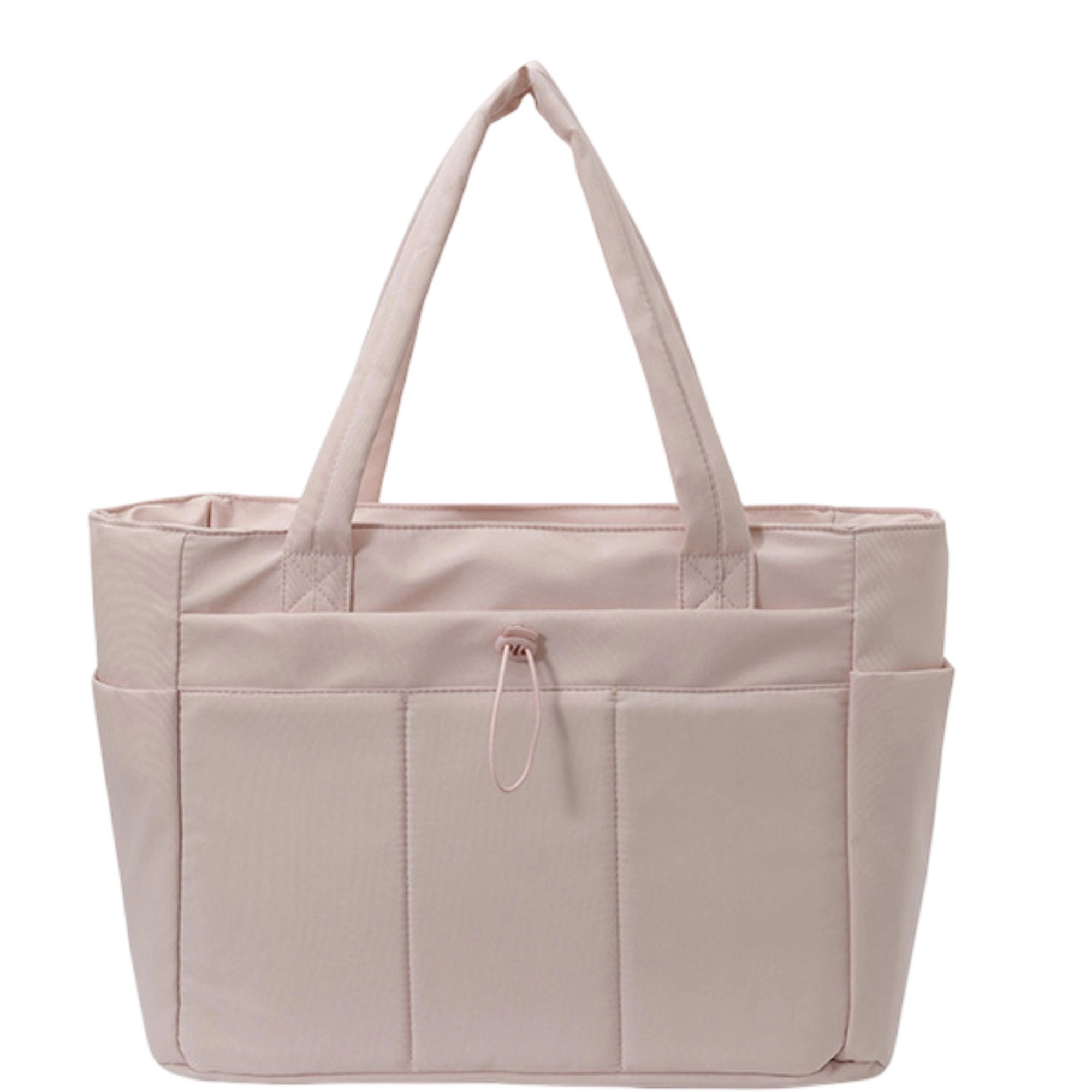 Alilang Women's Canvas Tote Bag with Zipper Closure and Multiple Exterior Pockets