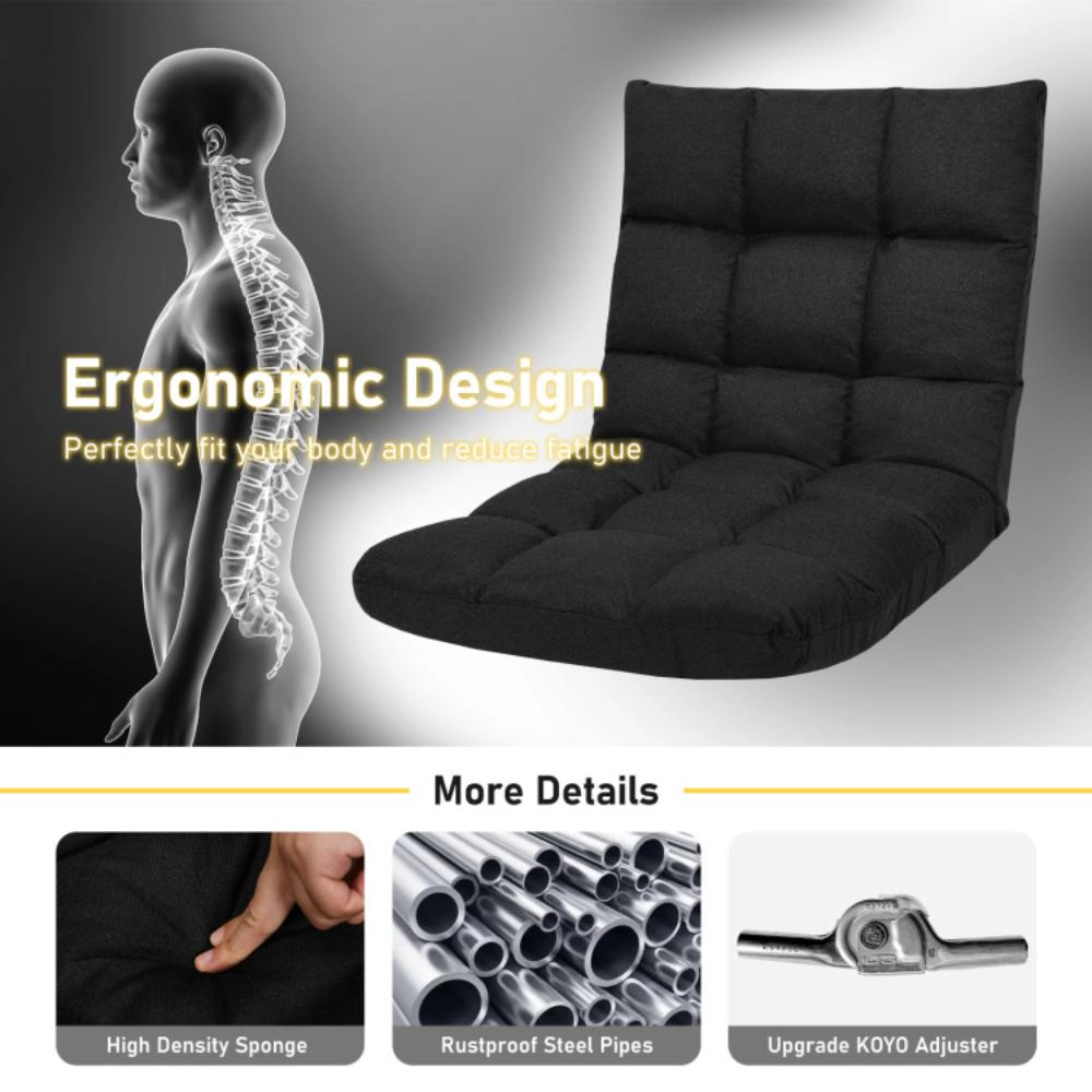 Hivvago 14-Position Adjustable Folding Lazy Gaming Sofa