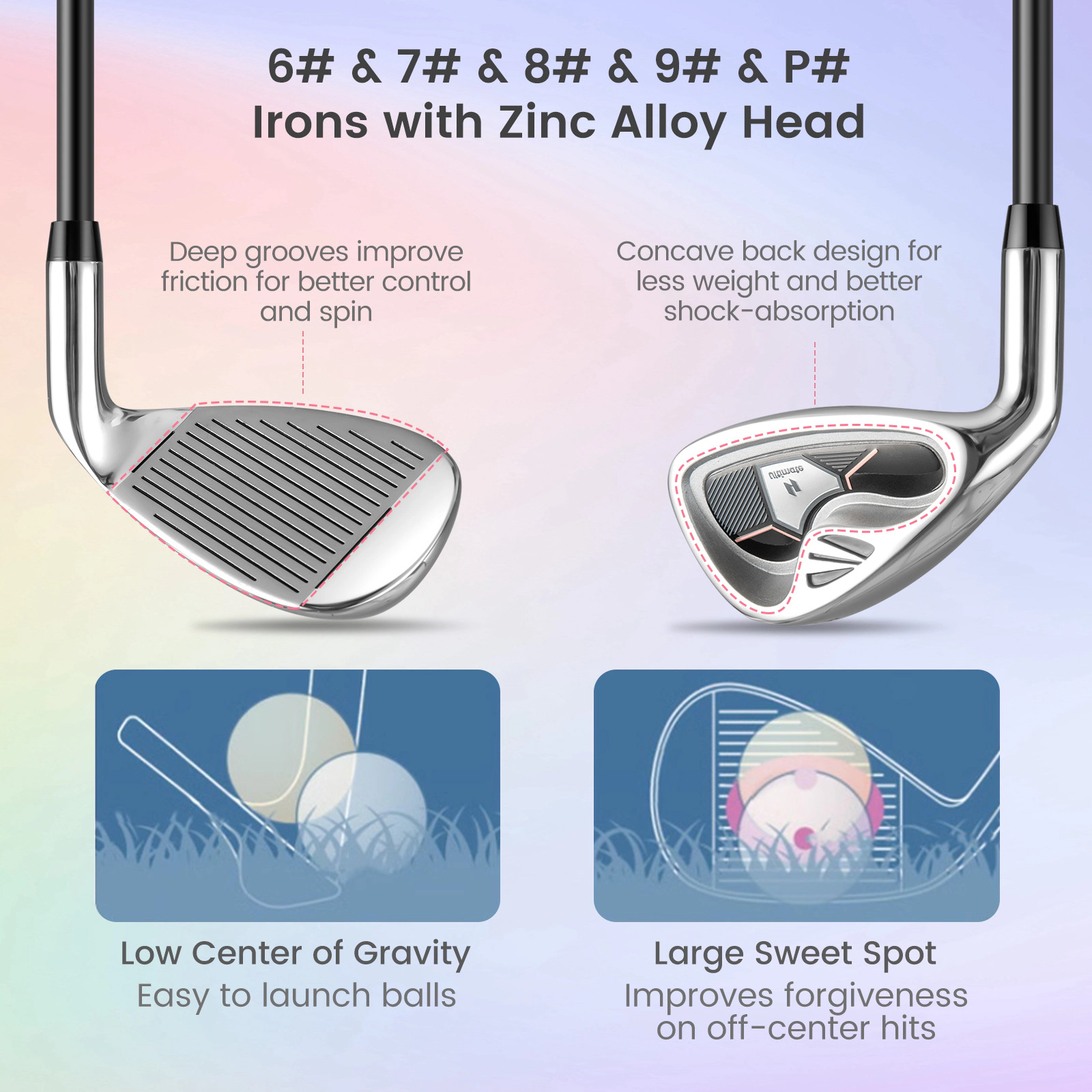 LJG Women's 9 Pieces Complete Golf Club Set