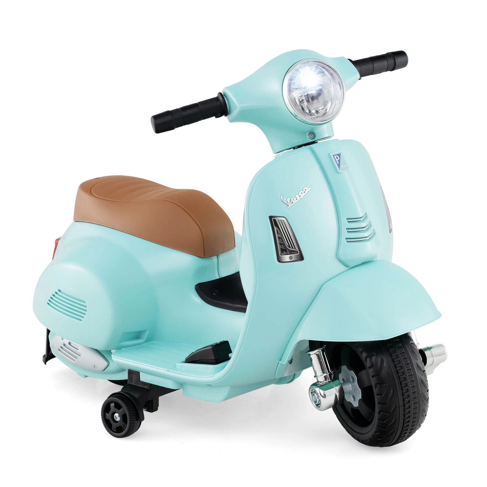 Costway Kids Ride on Motorcycle with Training Wheels Headlight Horn 6V Battery