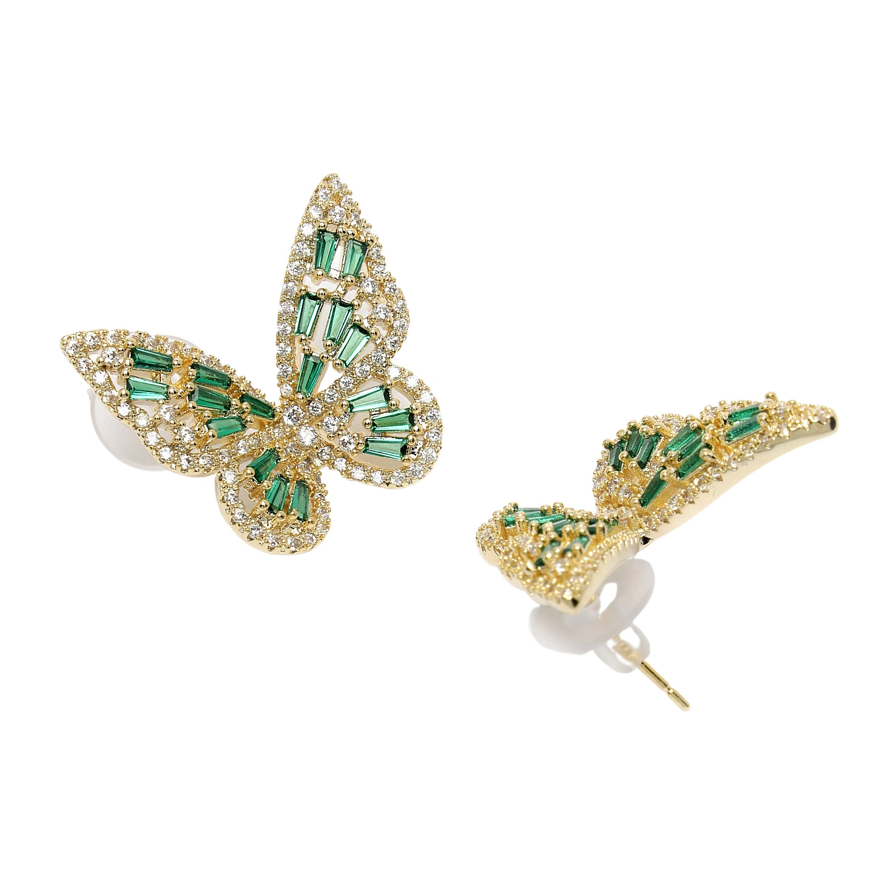AGP PARIS Womens Diva Collection Butterfly Stud Earrings