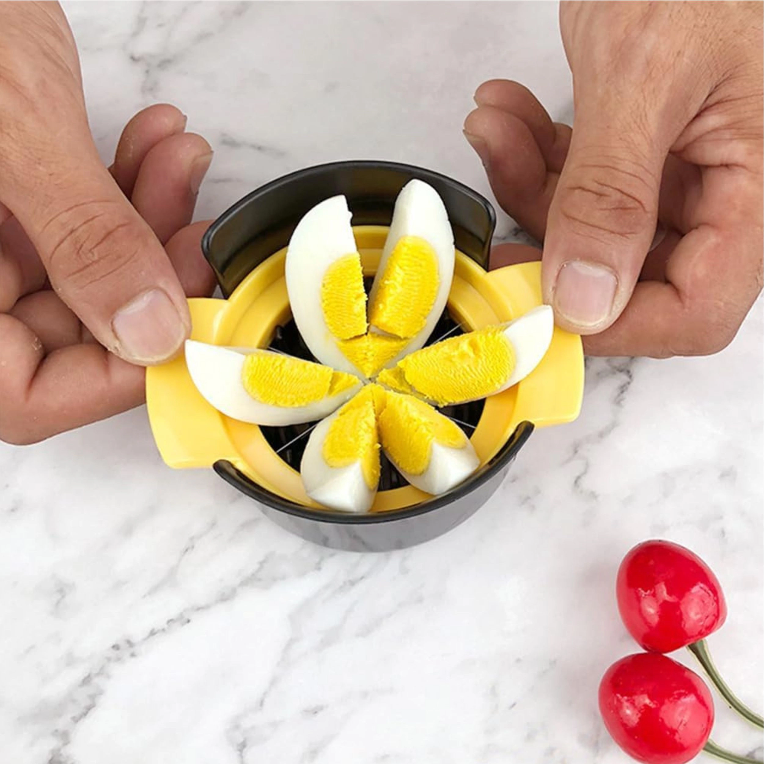 Stock Preferred 3 in 1 Egg Slicer for Hard Boiled Eggs with Non-Slip Base