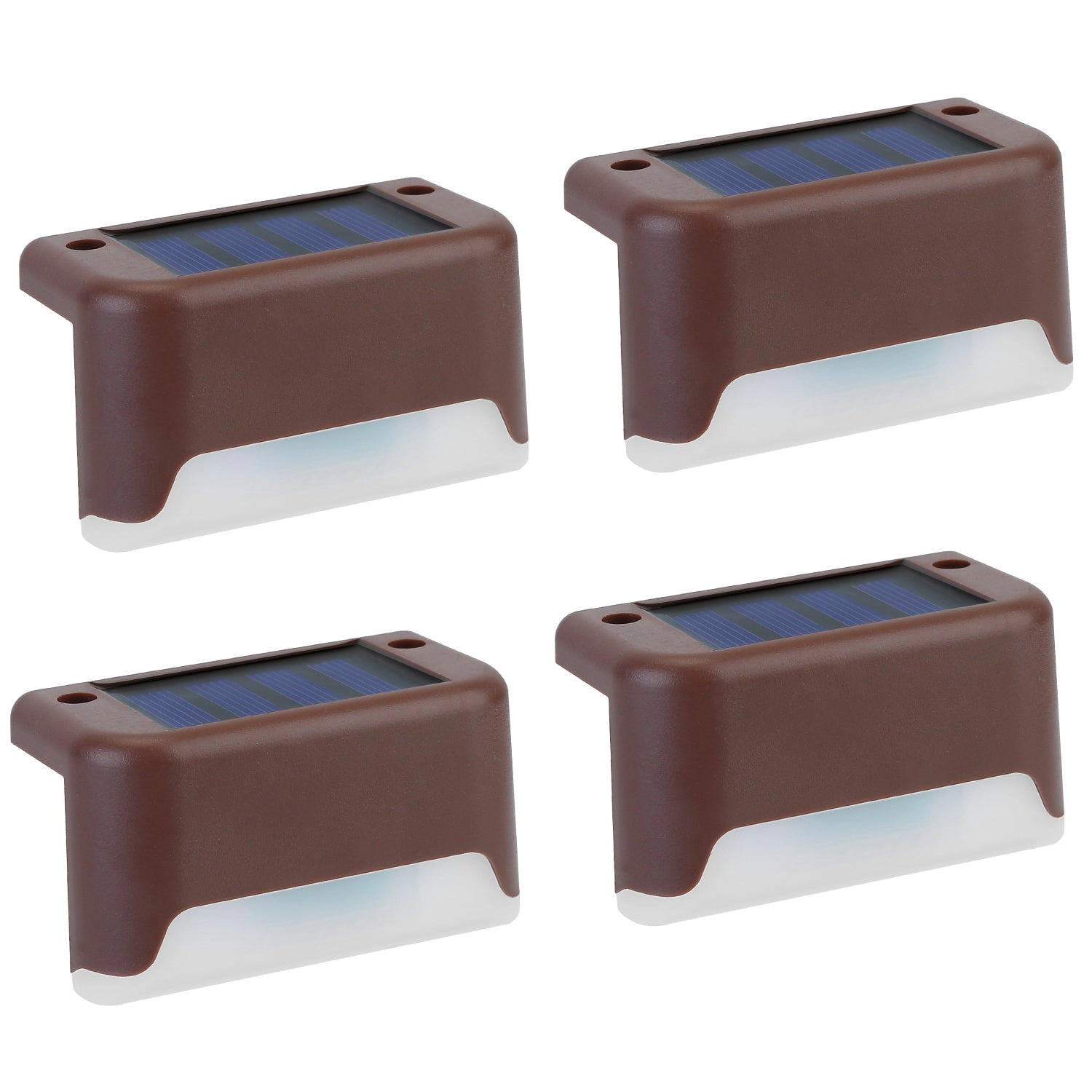 GBruno Solar LED Step Lights 4-Pack Outdoor Waterproof