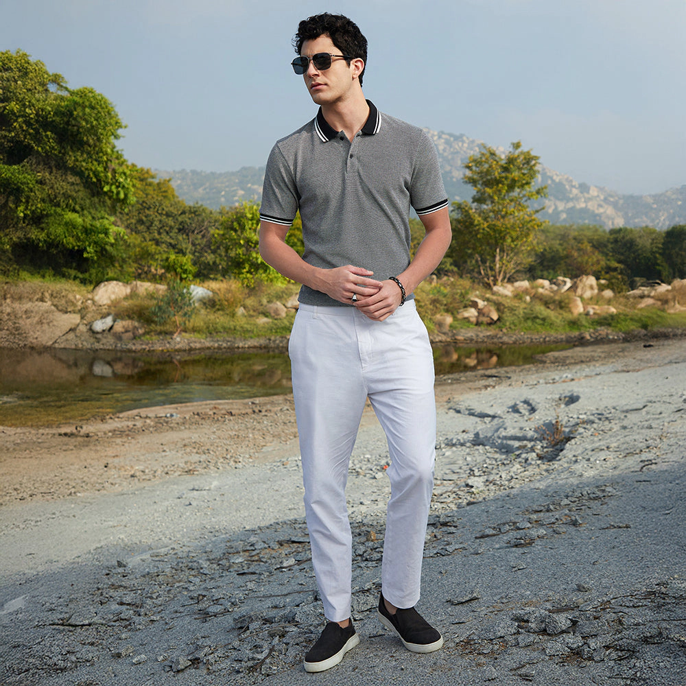 Duo-Hue Knit Polo T-Shirt