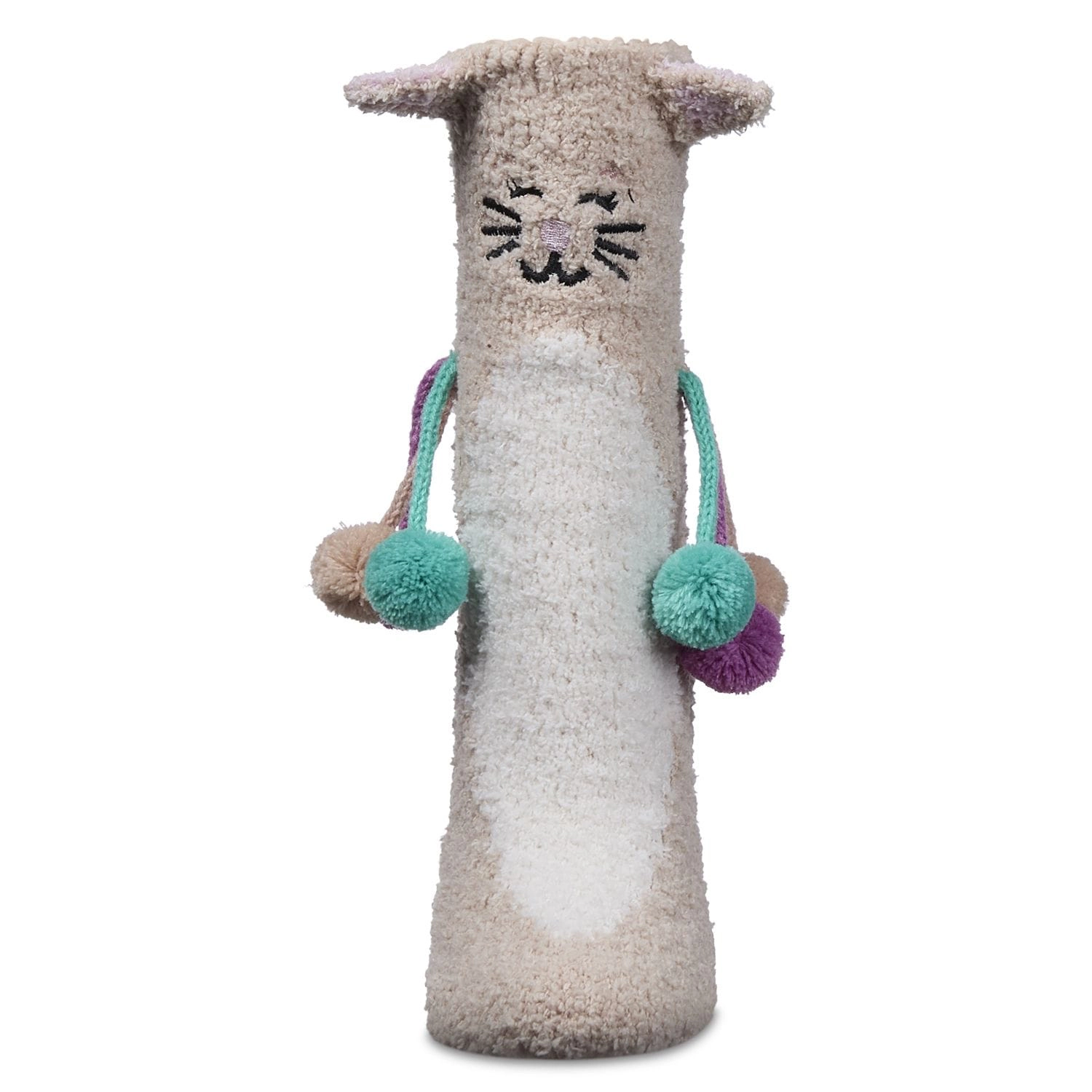 MeMoi Women's Cat Embellished Plush Crew Socks