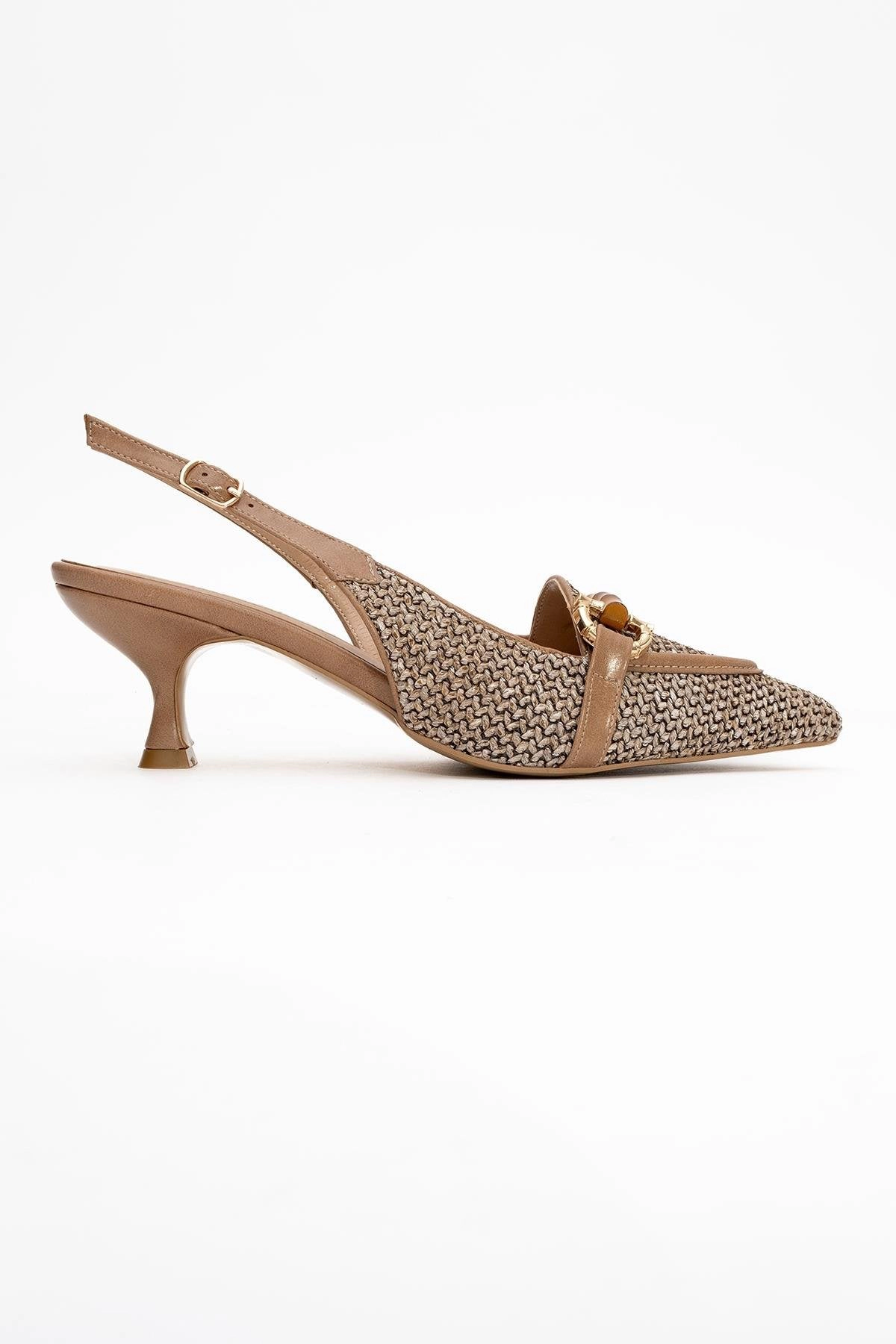 Prologue Shoes Womens Osca Pointed Toe Buckled Slingback Pump