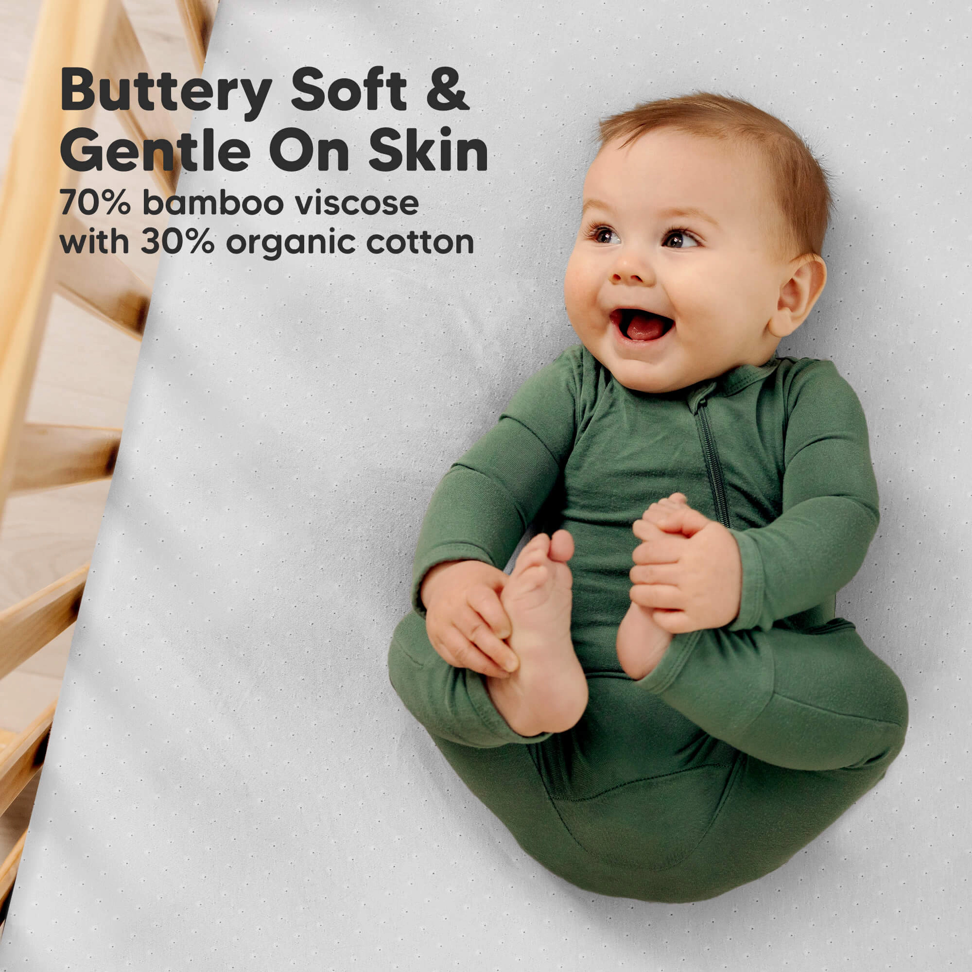 KeaBabies 2-Pack Aereo Fitted Crib Sheets