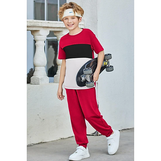 Arshiner Boys Pants Set Piece Short Sleeve Tshirt And Active Pants Casual Clothing