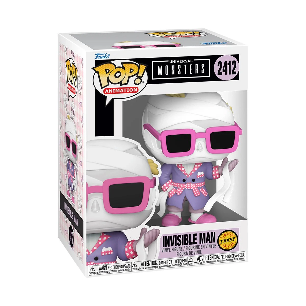 Funko Pop! Universal Monsters Animation: Invisible Man #2412 Chase