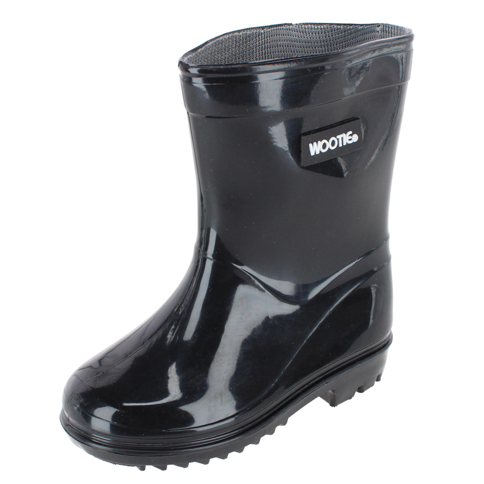 CTM Toddler & Kids' Classic Waterproof Solid Color Rain Boots by Wootie