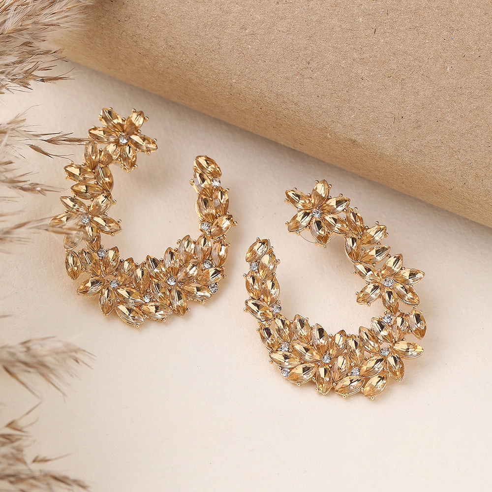 SOHI Women's Botanical Drop Earrings