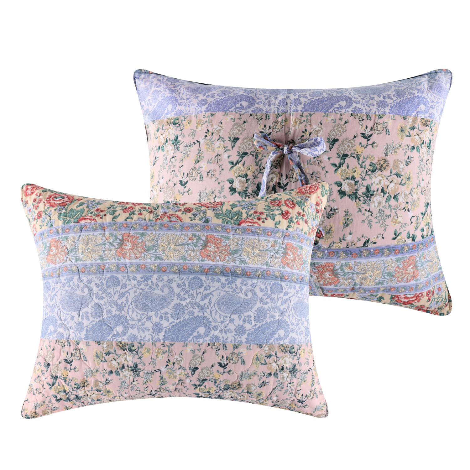 Greenland Home Fashions Cotton Face Microfiber Back Kressida Pillow Sham