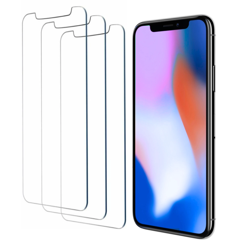 Qixxronics Screen Protector for iPhone X Tempered Glass Screen Protector 3-Pack, Anti-Scratch, Anti-Fingerprint