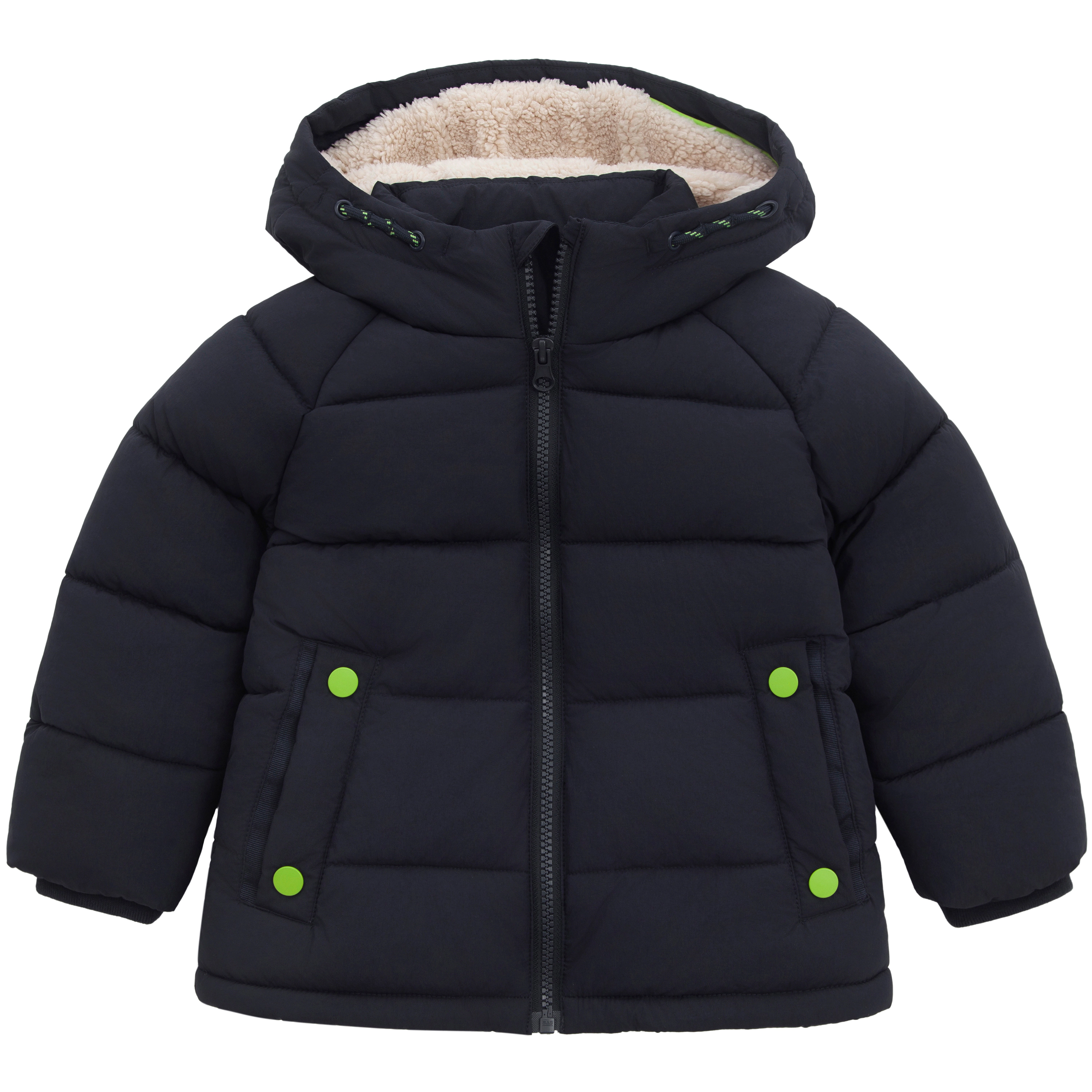 Rokka&Rolla Toddler Boys Ethan Borg Lined Hooded Puffer Jacket