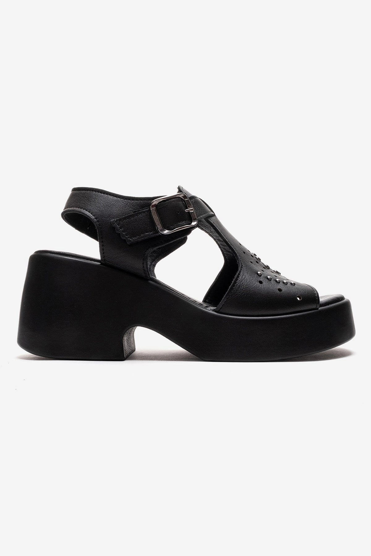 Forever & Always Womens Romina Leather Platform Sandals