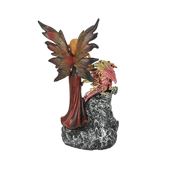 Everspring Ruby Red Fairy And Dragon LED Lighted Geode Statue, Color ...