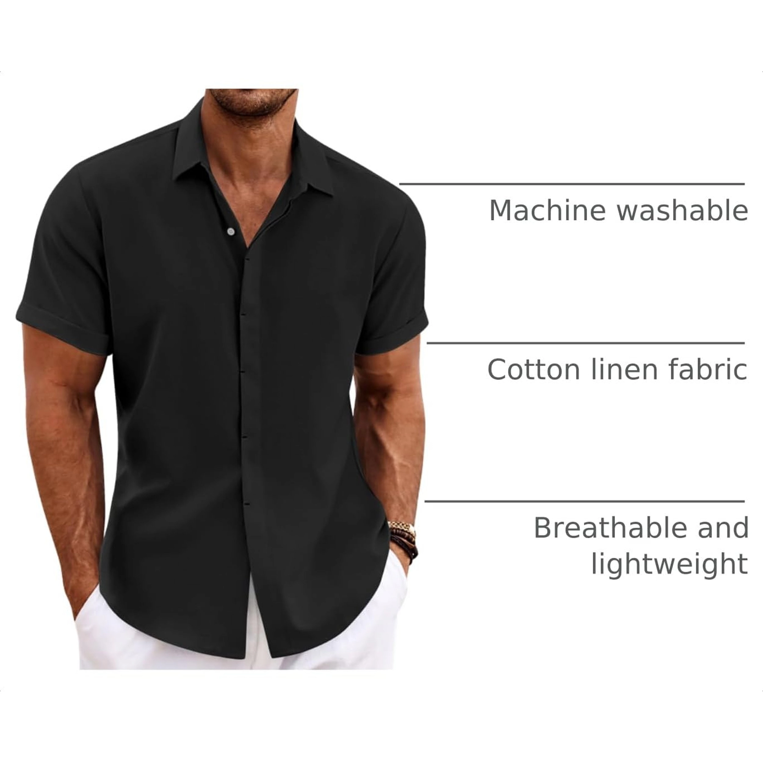 COOFANDY Mens Tropical Print Short Sleeve Shirt Casual Button Down Lapel Collar Tops