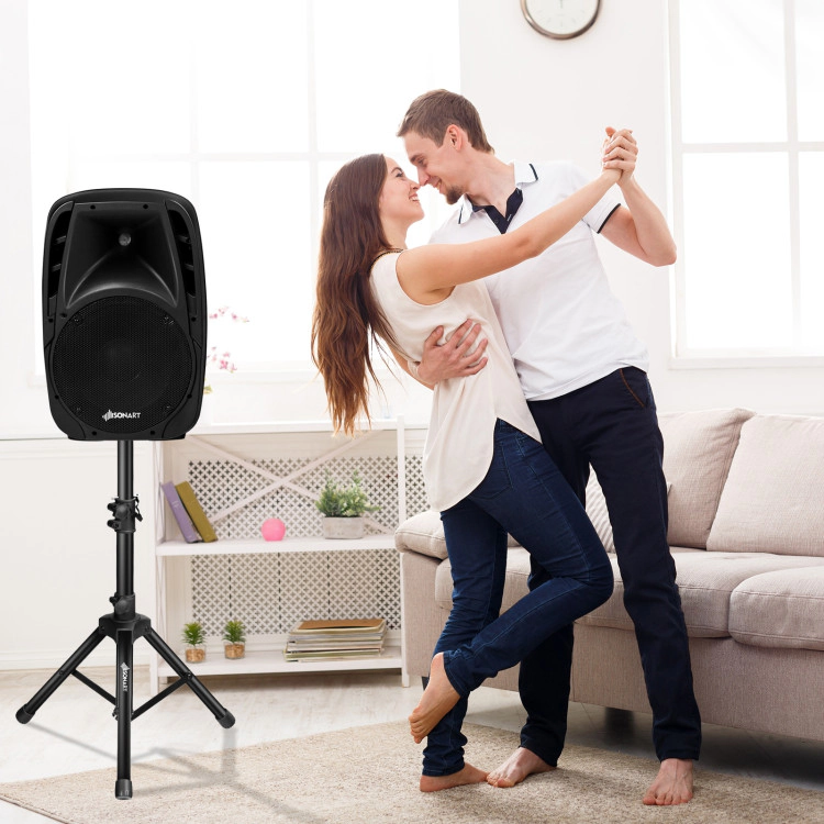 Hivvago Dual 10 Inch 1600W Powered Mic Speaker Speakers With Bluetooth