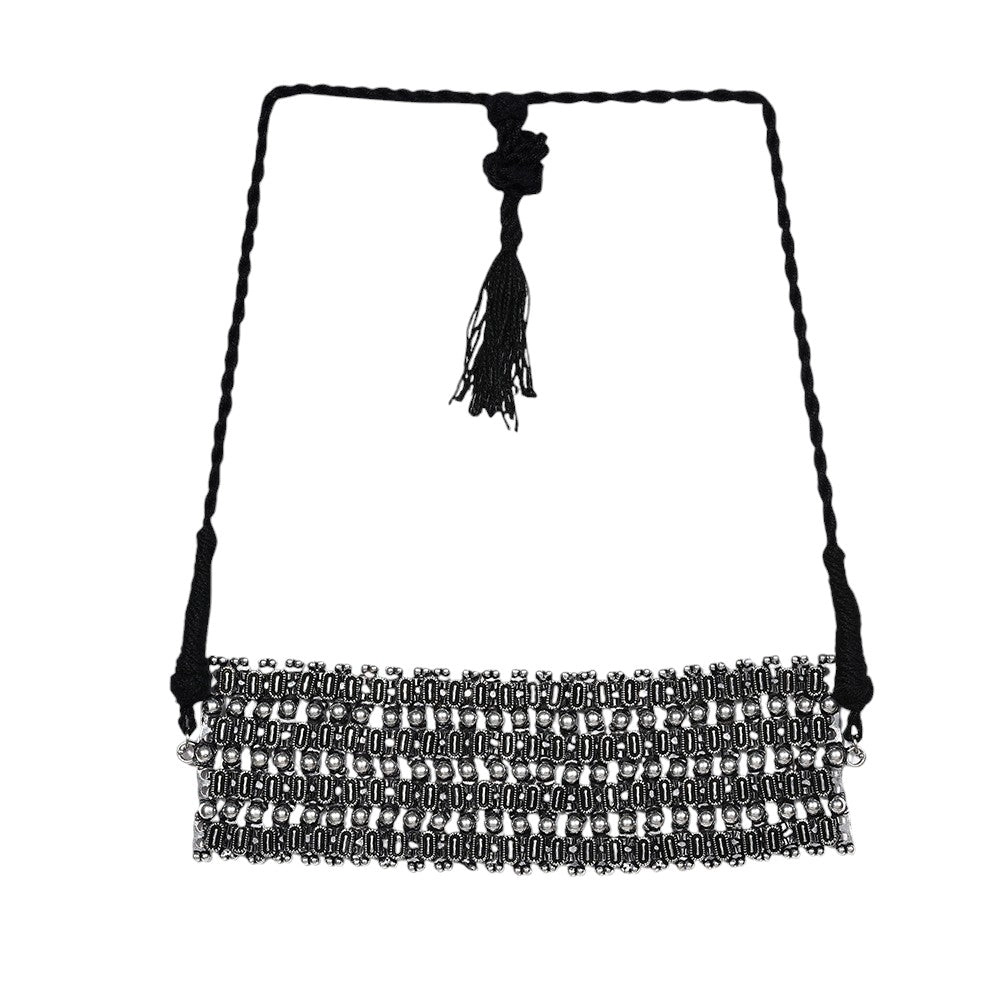 SOHI Women's Oxidised Statement Choker Necklace