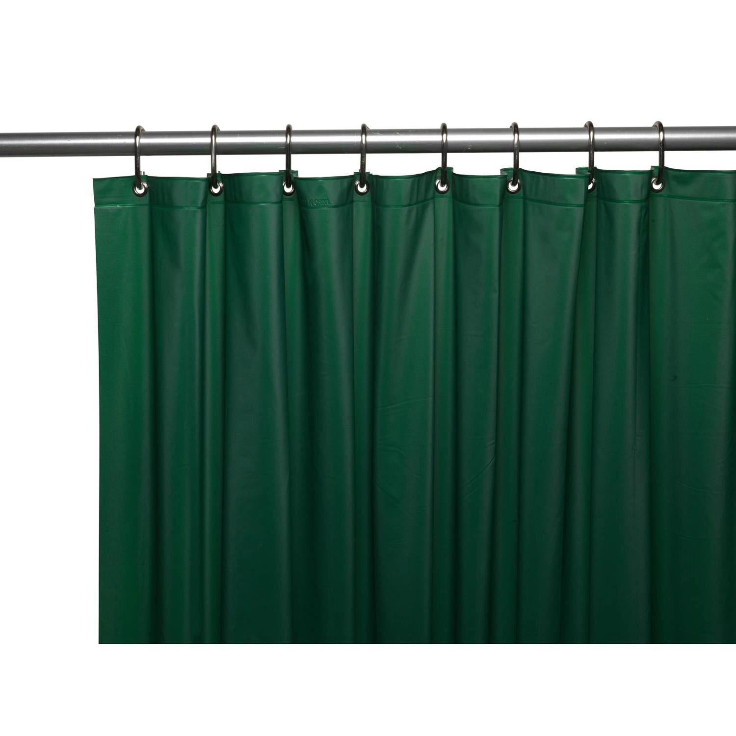 Carnation Home Fashions Hotel Collection 8 Gauge Vinyl Shower Liner with Magnets and Metal Grommets 72"x72" Evergreen