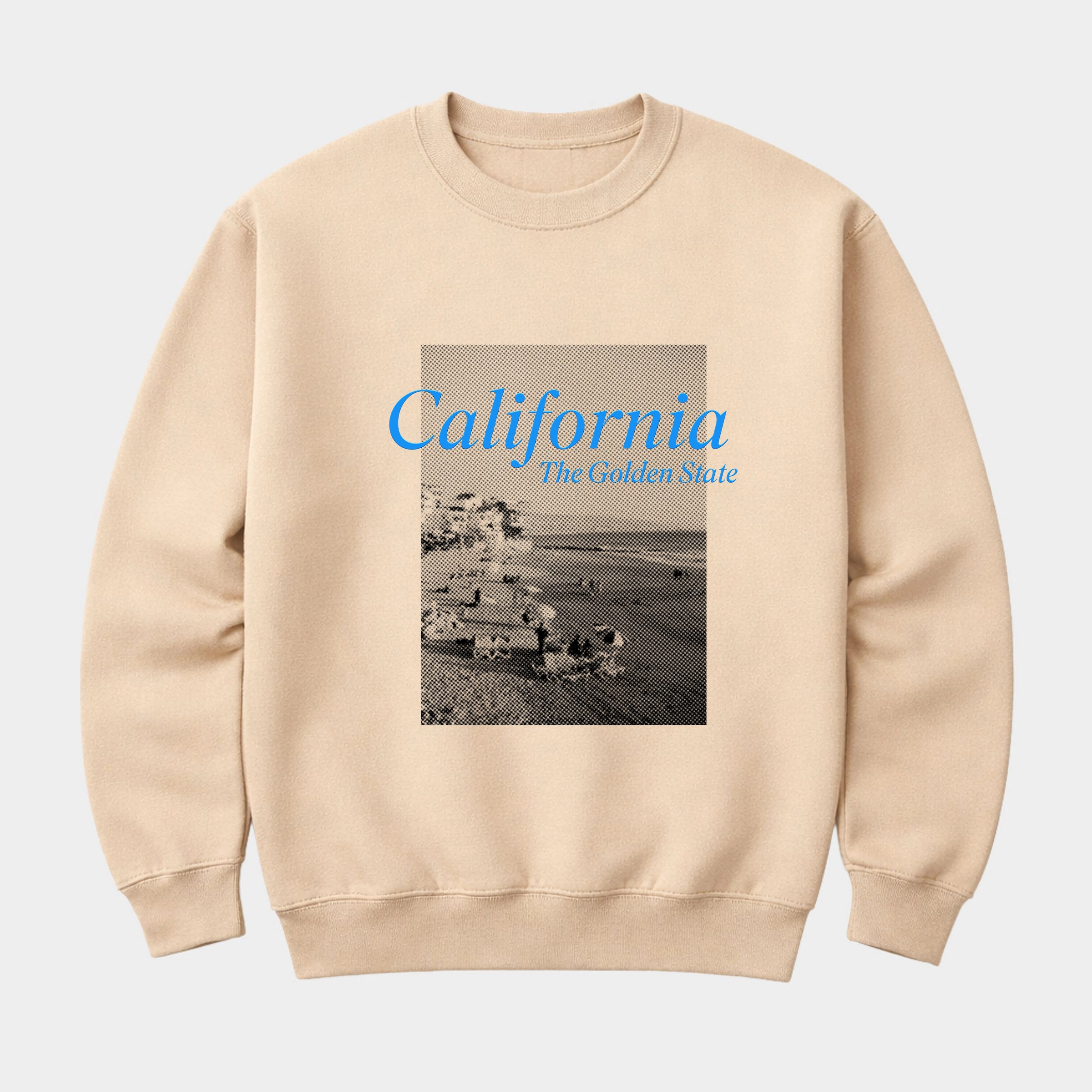 Simply Sage Market - Men's Graphic Sweatshirt California Golden State Puff Print