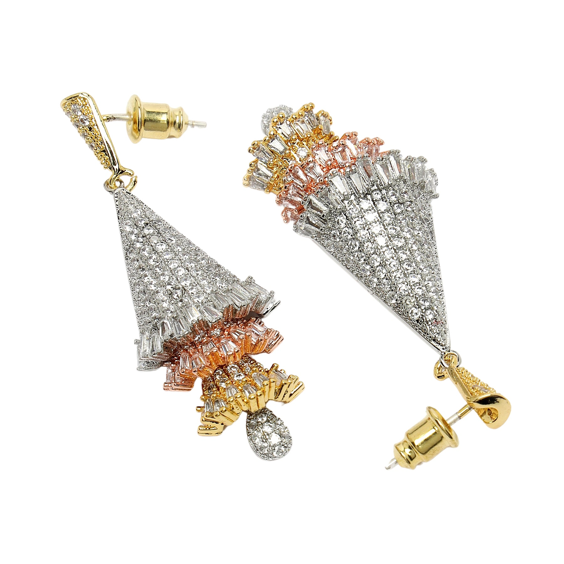 AGP PARIS Womens Diva Collection Zirconia Chandelier Drop Earrings