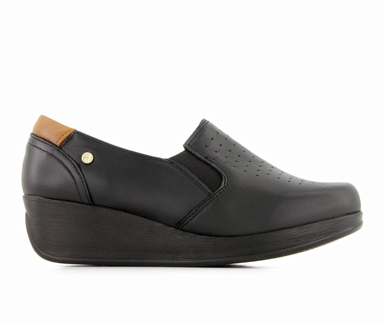 Andrea Womens Leather Platform Loafers