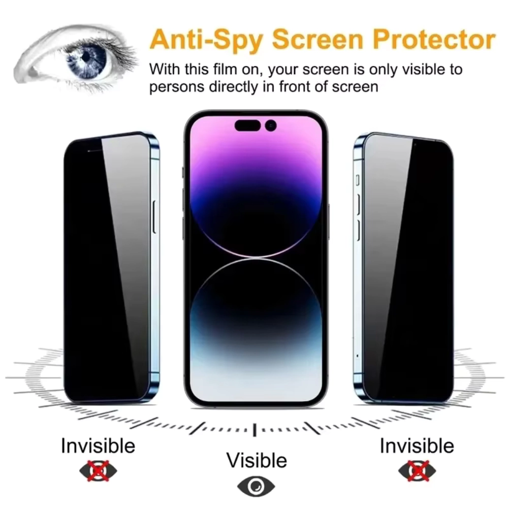 Qixxronics 3PCS Screen Protector Privacy for iPhone 12 mini 5.4 Inch Tempered Glass