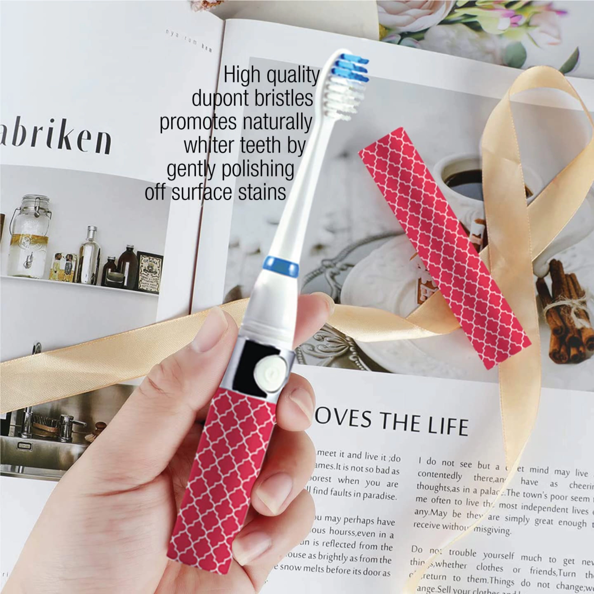 Pursonic Unisex Portable Sonic Electric Toothbrush Bundle – Rechargeable Travel Toothbrush Set with Replacement Heads