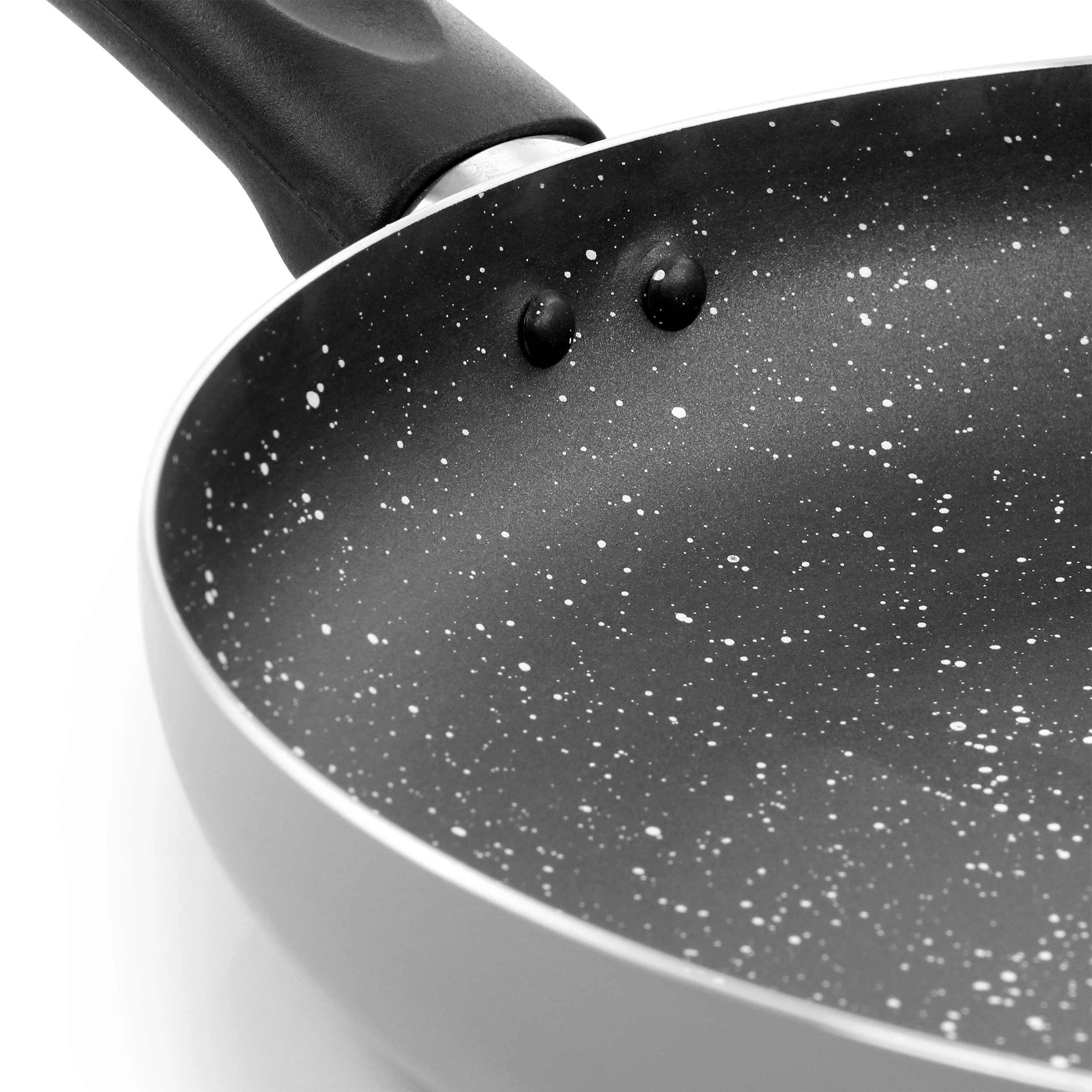 Oster Luneta 12 Inch Aluminum Nonstick Frying Pan With Bakelite Handle in Grey