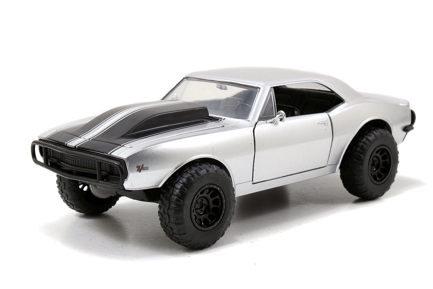 Jada Roman's Chevrolet Camaro Z/28 Silver "Fast & Furious 7" Movie 1/24 Diecast Model Car by Jada