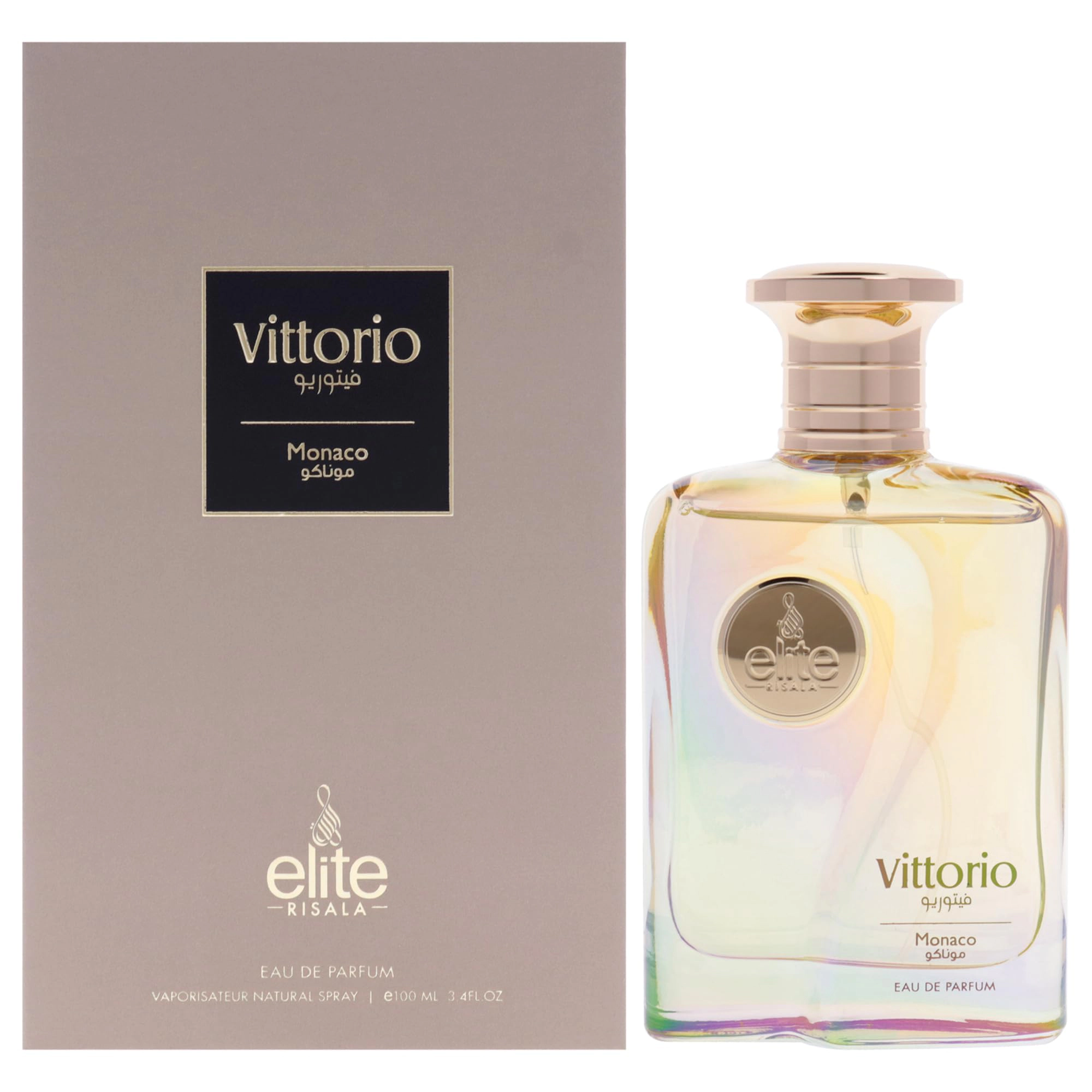 Risala Elite Vittorio Monaco EDP Unisex, Oriental Spicy Citrus 3.4 oz Spray
