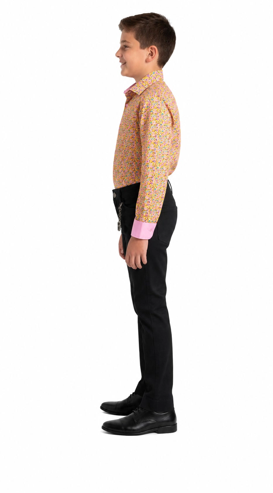 Elie Balleh Boys Slim Fit Paisley Print Shirt
