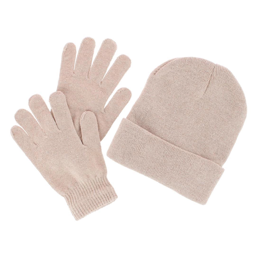 CTM Adult One Winter Beanie Hat and Gloves Set by Wootie