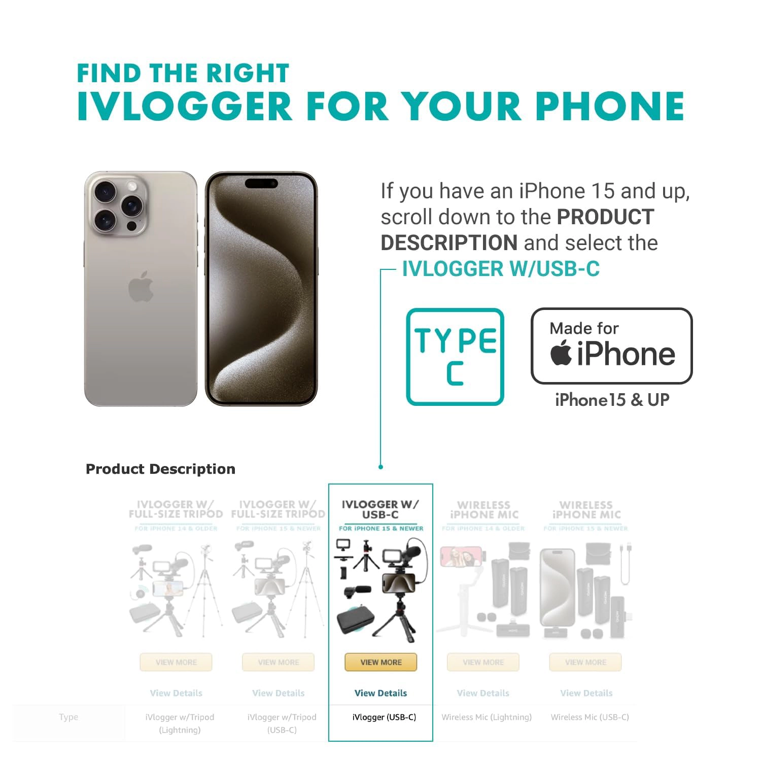 Movo iVlogger Vlogging Kit for iPhone - Lightning Compatible YouTube Starter Kit for Content Creators - Accessories