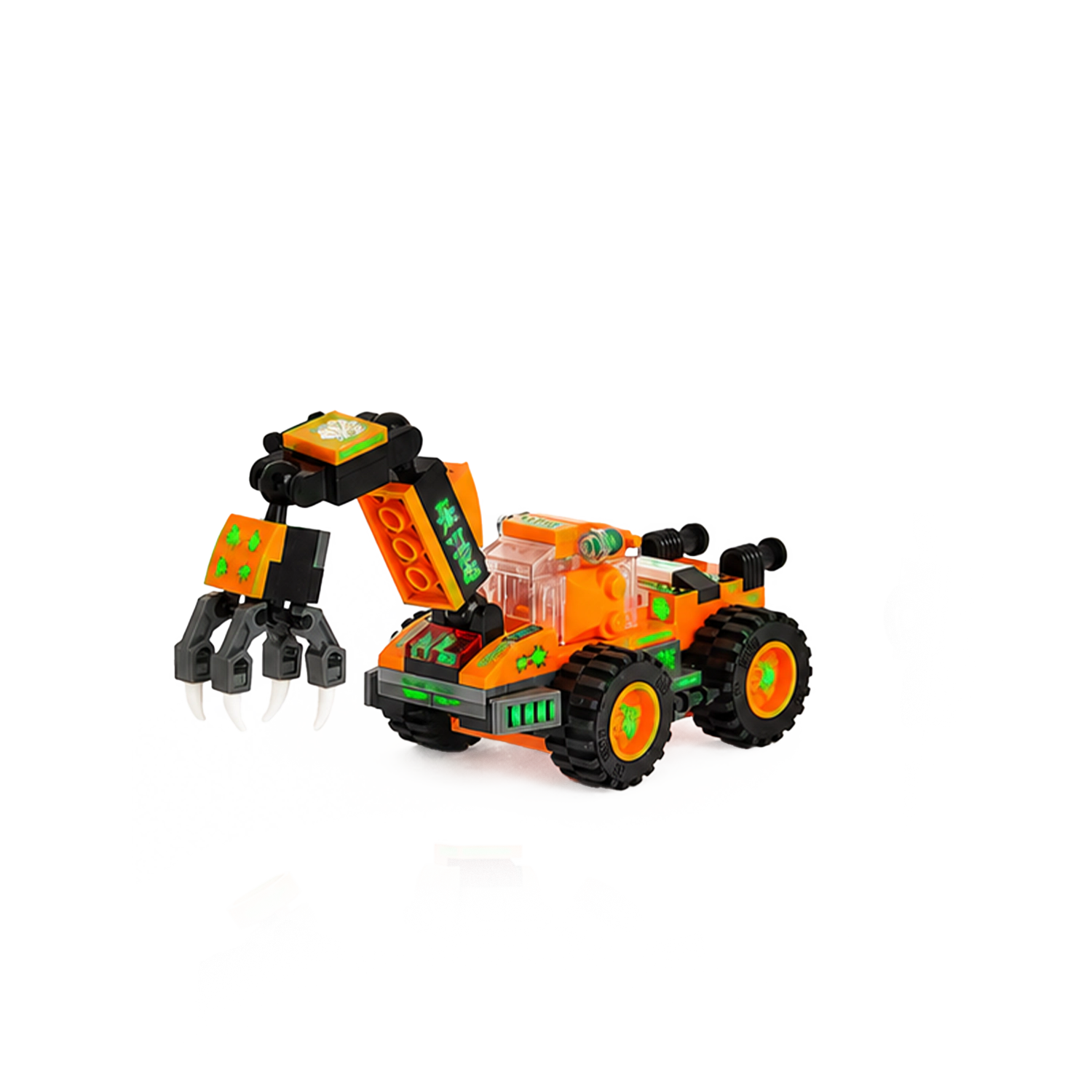 Robotryx Kids Tangryp 3-in-1 Robot Building Set - 221-Piece Orange Mech with Blaster & Claw
