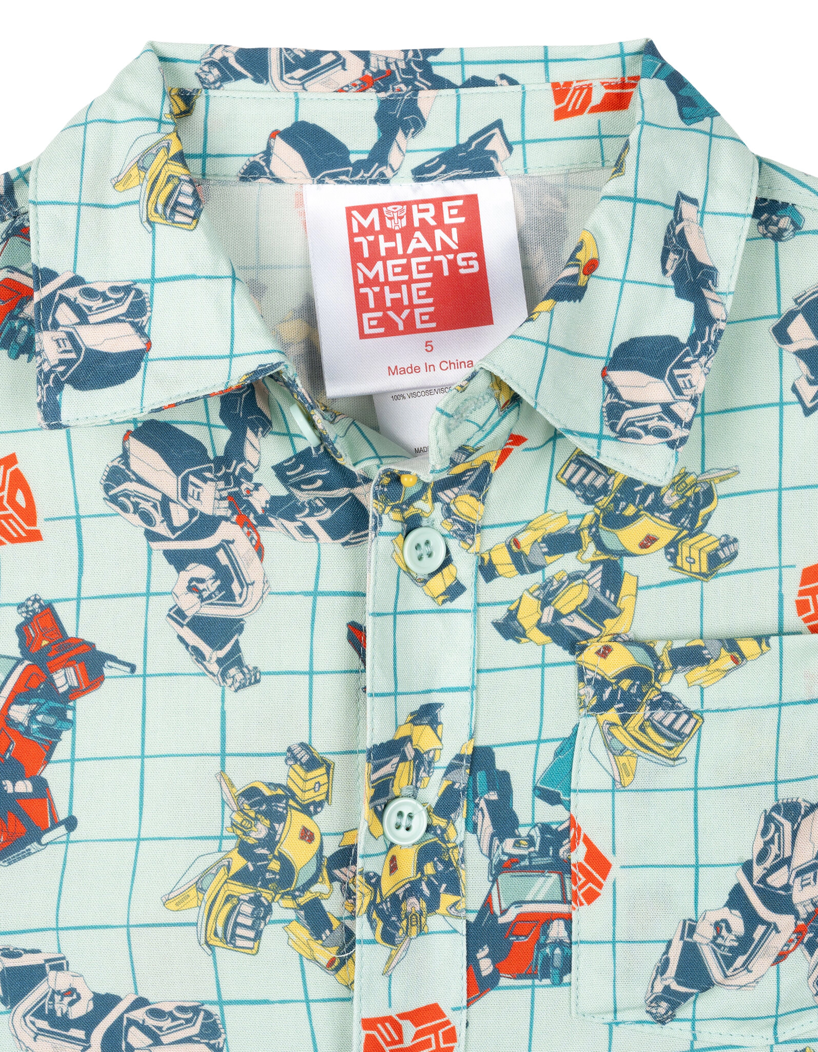 Transformers Boys' Short Sleeve Button-Down Shirt