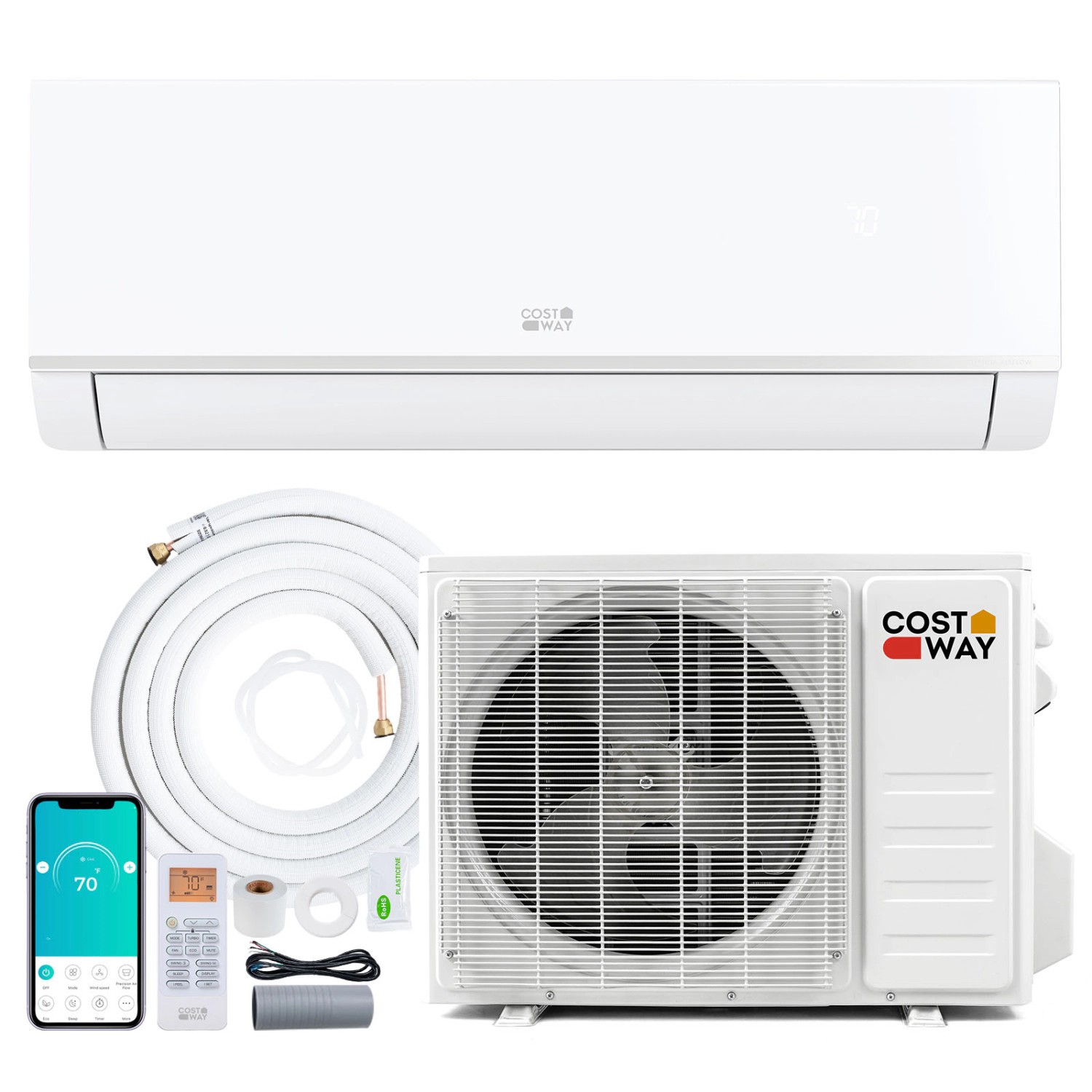 LJG Blast Pro Series 12000 BTU 20 SEER2 115V Wifi Enabled Mini Split Air Conditioner and Heater