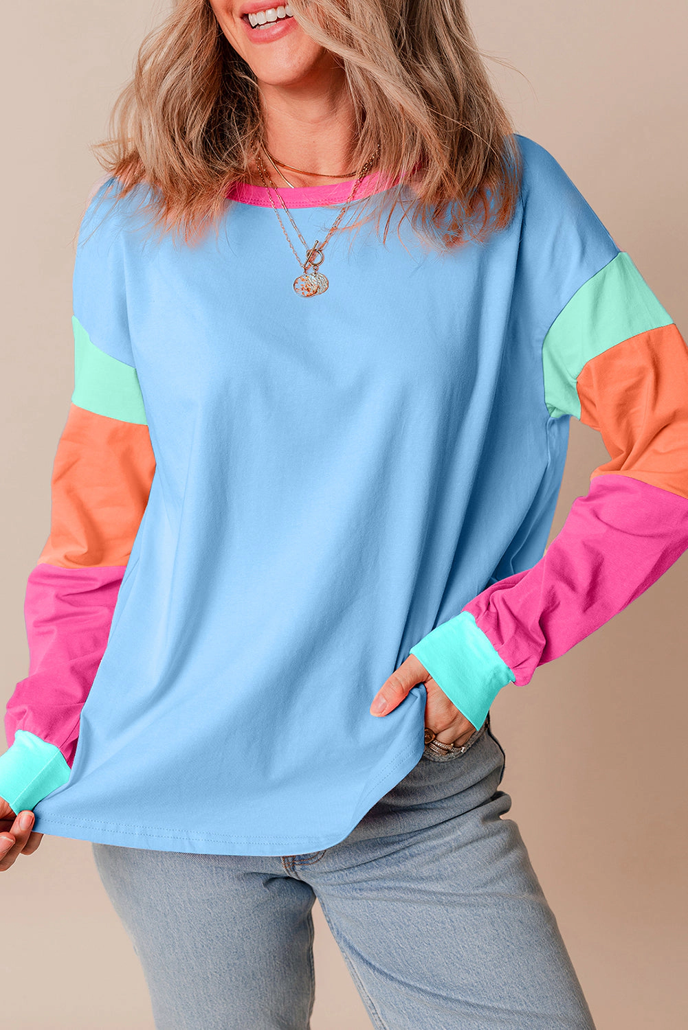 Threaded Pear Women's Denver Sleeve Loose top Long Sleeve Top