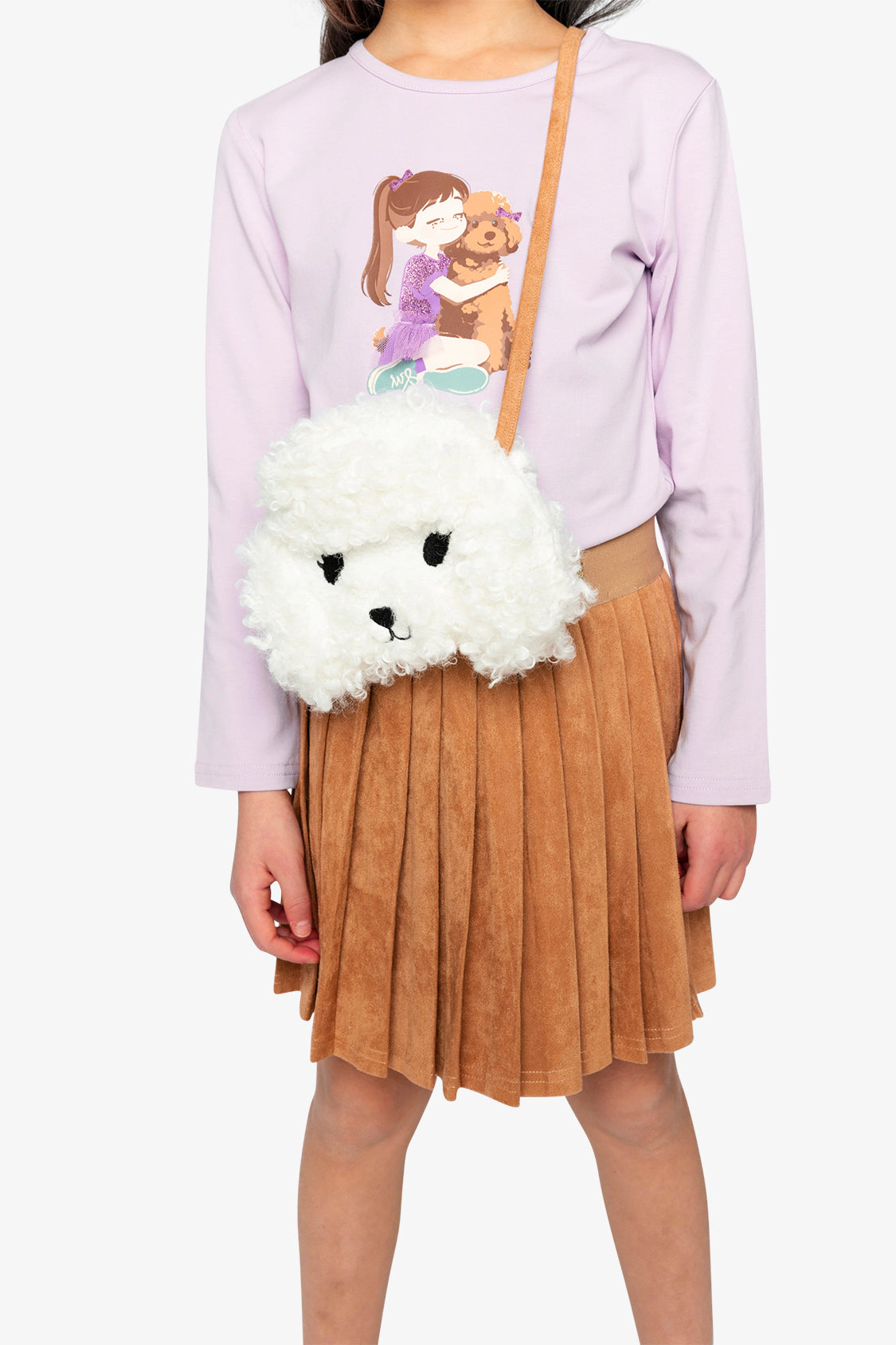 Deux par Deux Girls Poodle Crossbody Bag