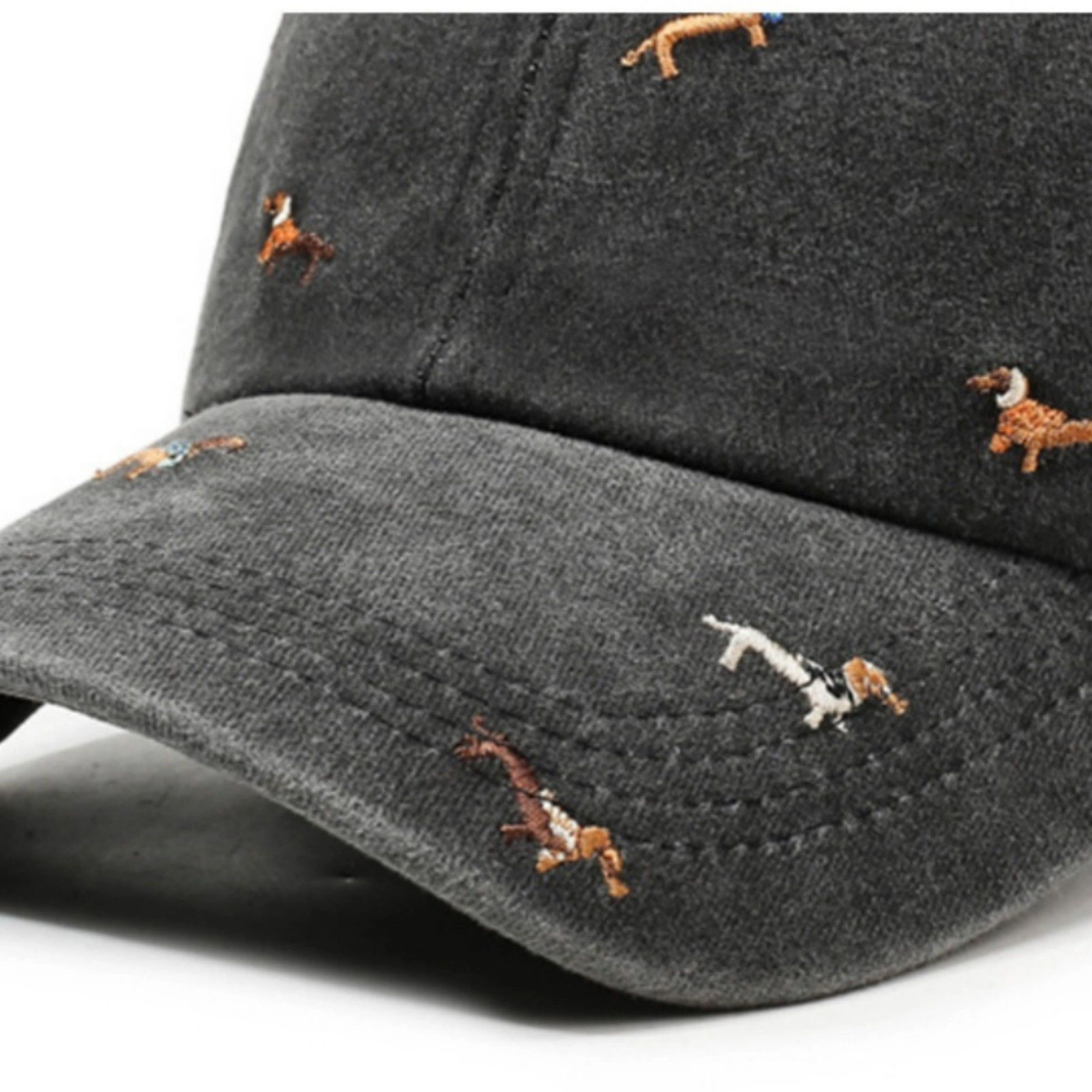 Anna-Kaci Women's Embroidered Dog Baseball Cap with Curved Brim Soft Structured Crown and Adjustable Back Strap