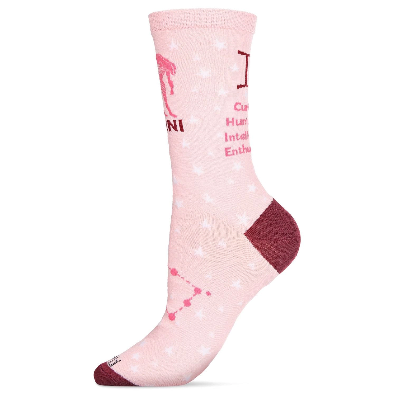 MeMoi Women's Gemini Zodiac Sign Crew Socks