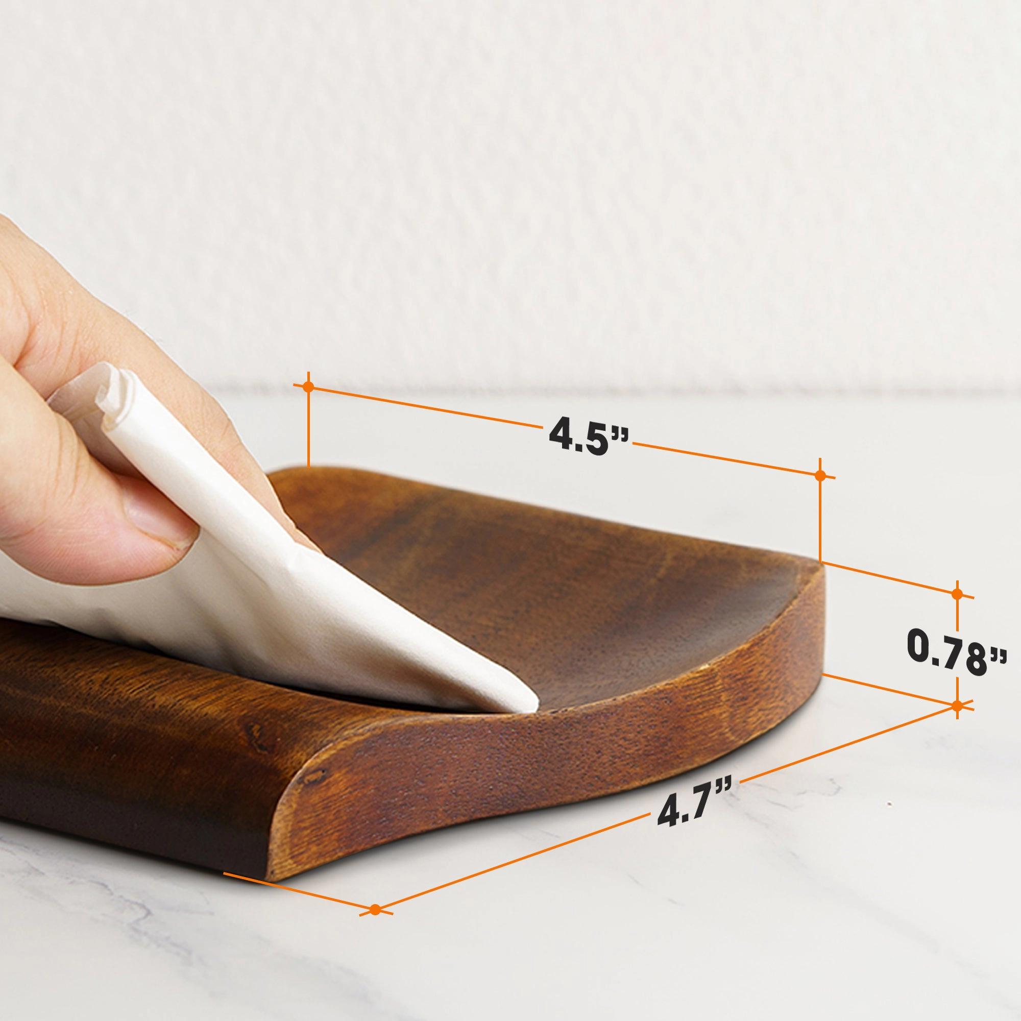 Cheer Collection Teak Wood Spoon Rest with Non-Slip Base