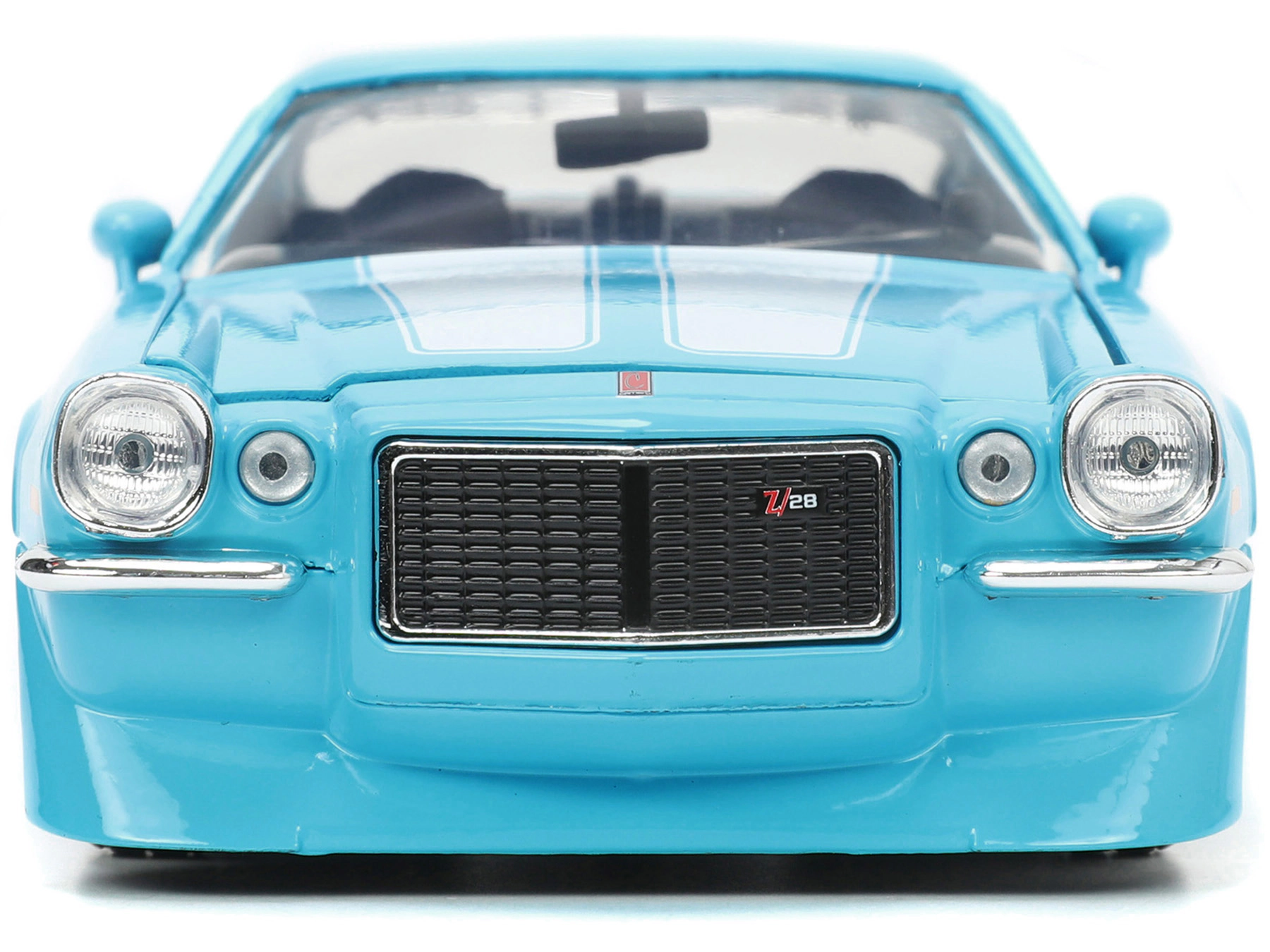 Jada 1971 Chevrolet Camaro Z/28 Light Blue with White Stripes "Bigtime Muscle" Series 1/24 Diecast Model Car by Jada