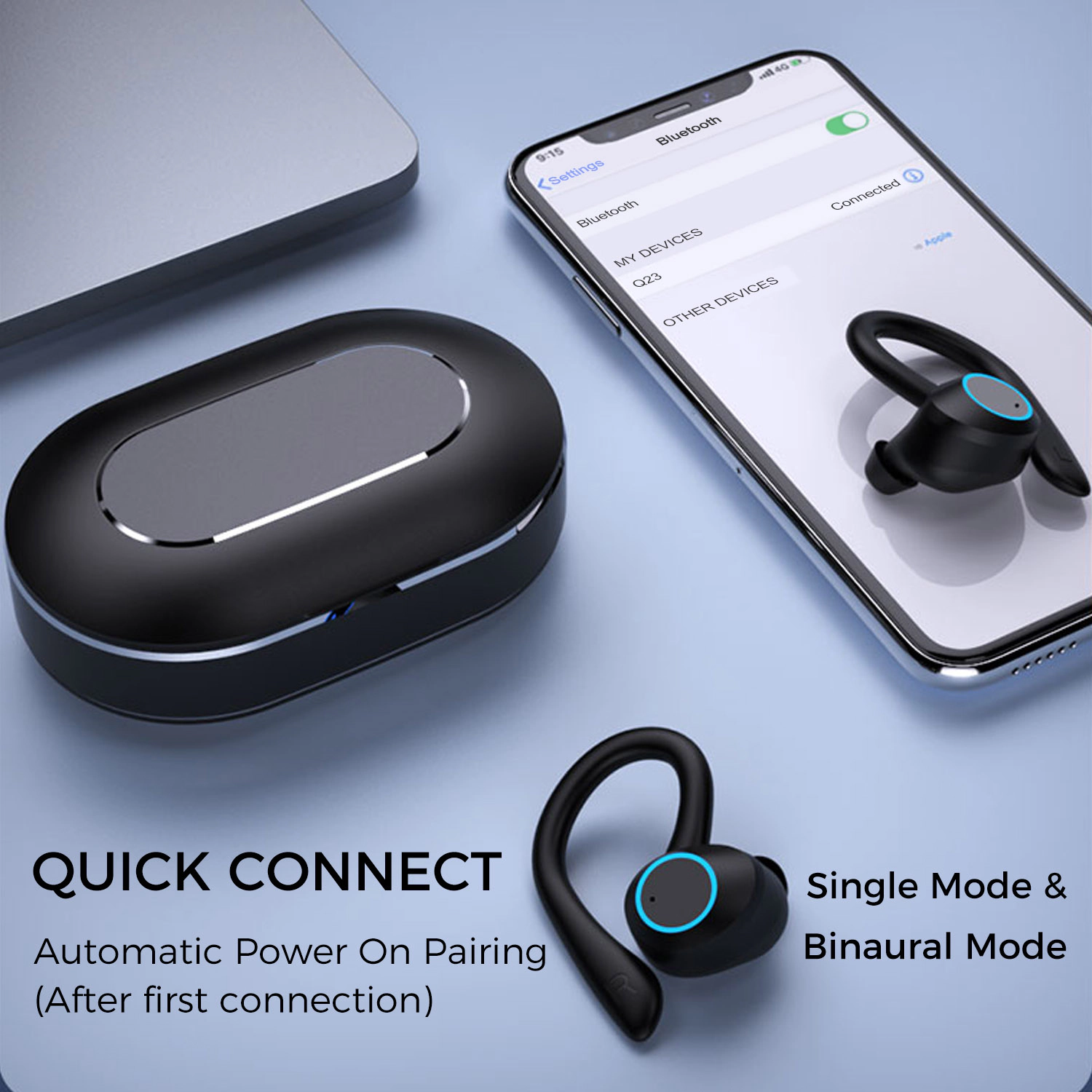 Alpha Digital - Unisex - Bluetooth 5.3, 28Hr Playtime, HiFi Stereo - Sport Earbuds