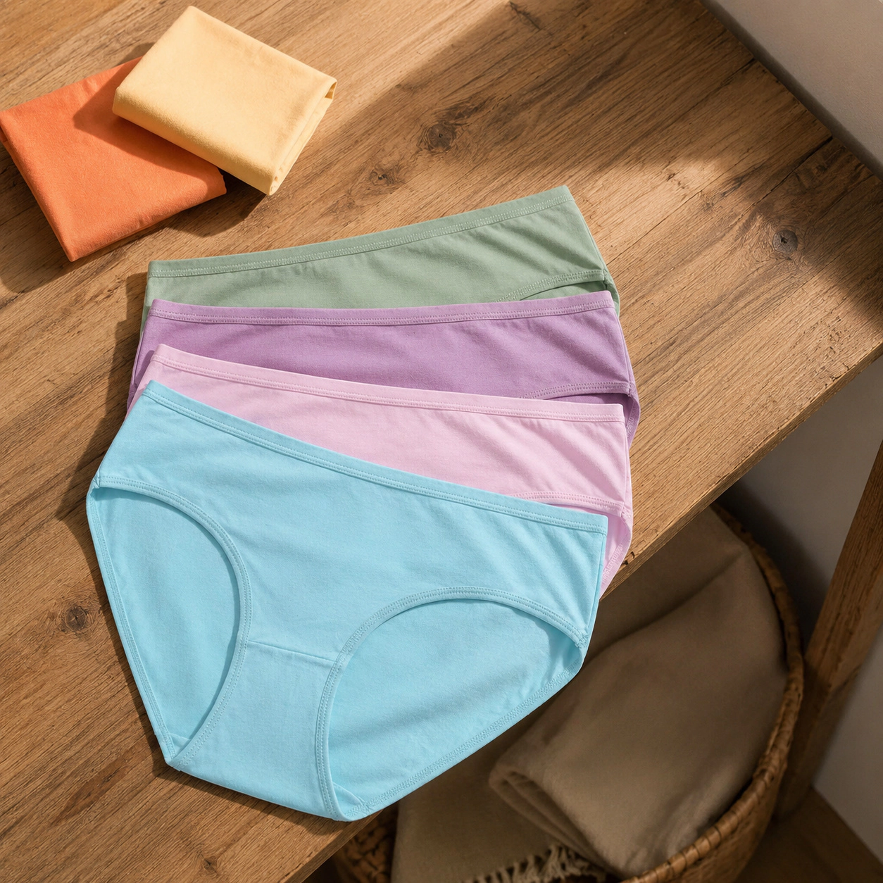 WZK Womens 6-Pack High Cut Stretch Cotton Underwear