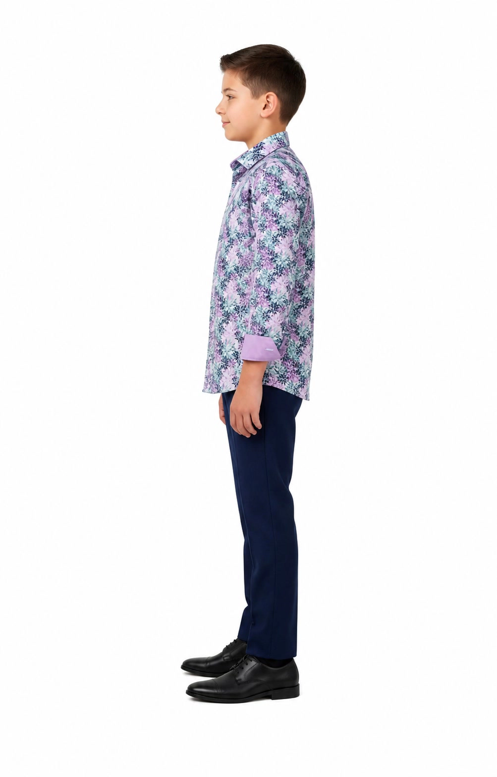 Elie Balleh Boys Slim Fit Boys' Floral Sport Shirt