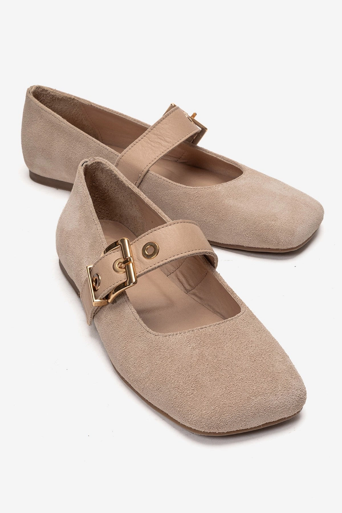 Forever & Always Womens Jonas Leather Ballet Flat