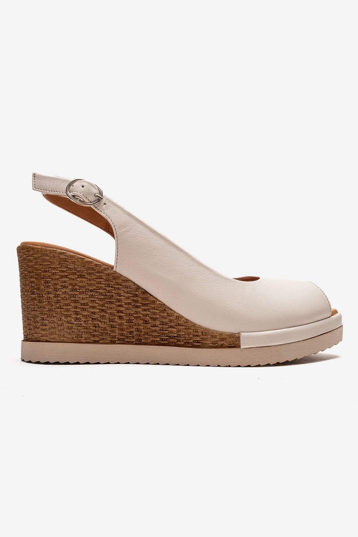 Forever & Always Womens Helina Leather Wedge Sandals